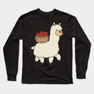 Alpaca with basket Long Sleeve T-Shirt